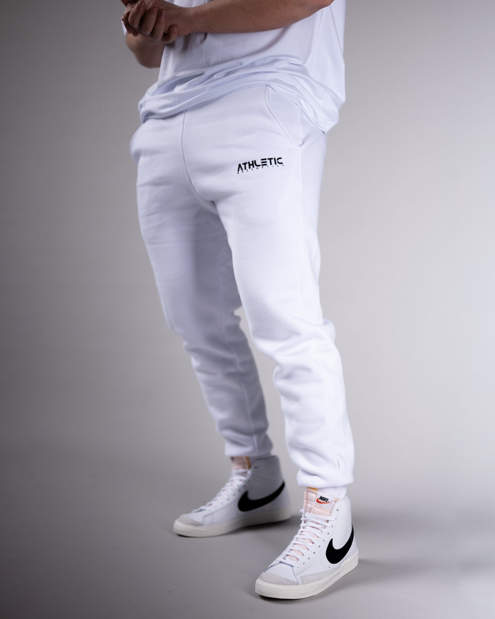 Infinity Joggers White Athletic Aesthetics