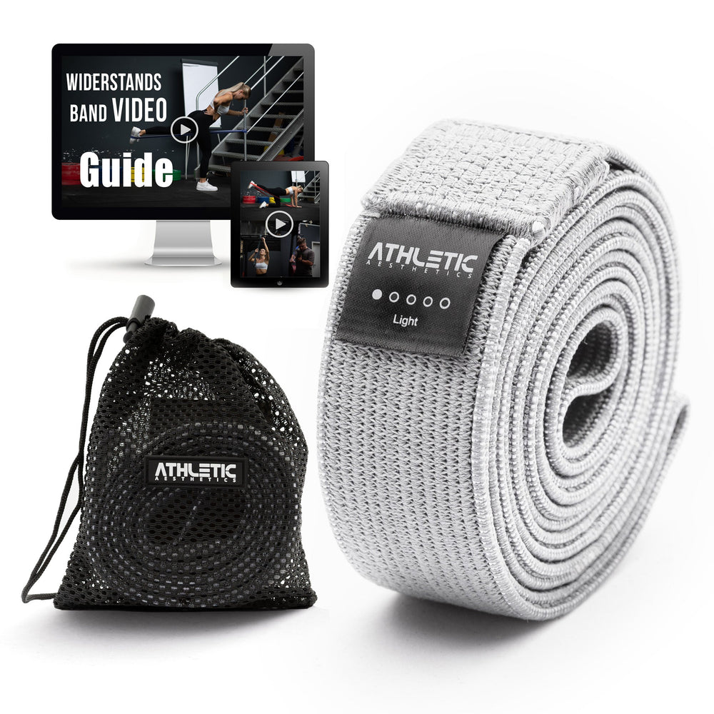 Widerstandsband Textil Sehr hell grau / Sehr leicht (5kg - 10 kg) - Athletic Aesthetics