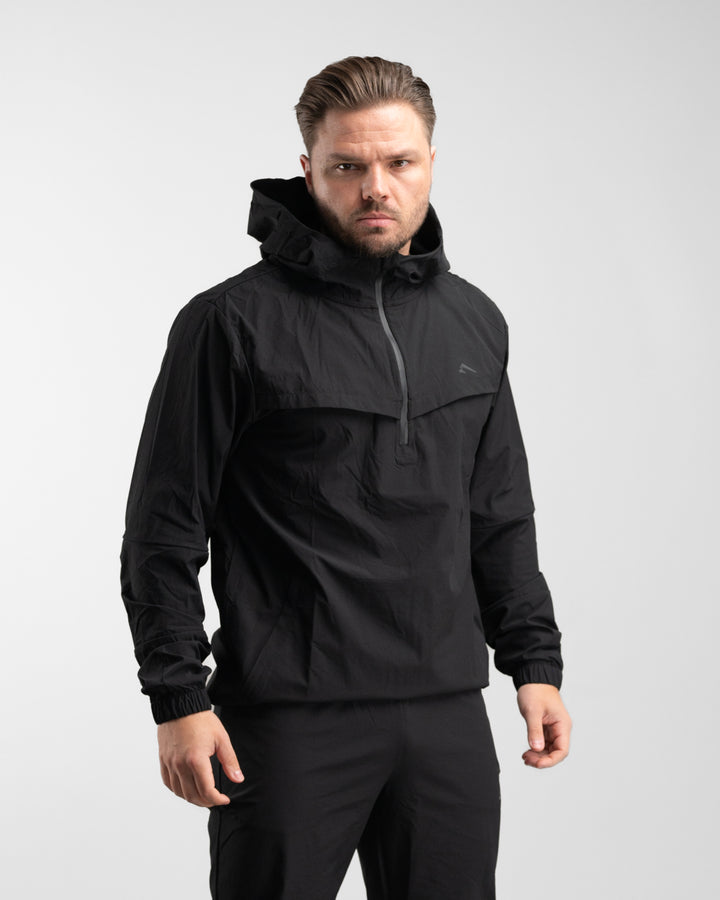 Elite Windbreaker Half Zip (Black)