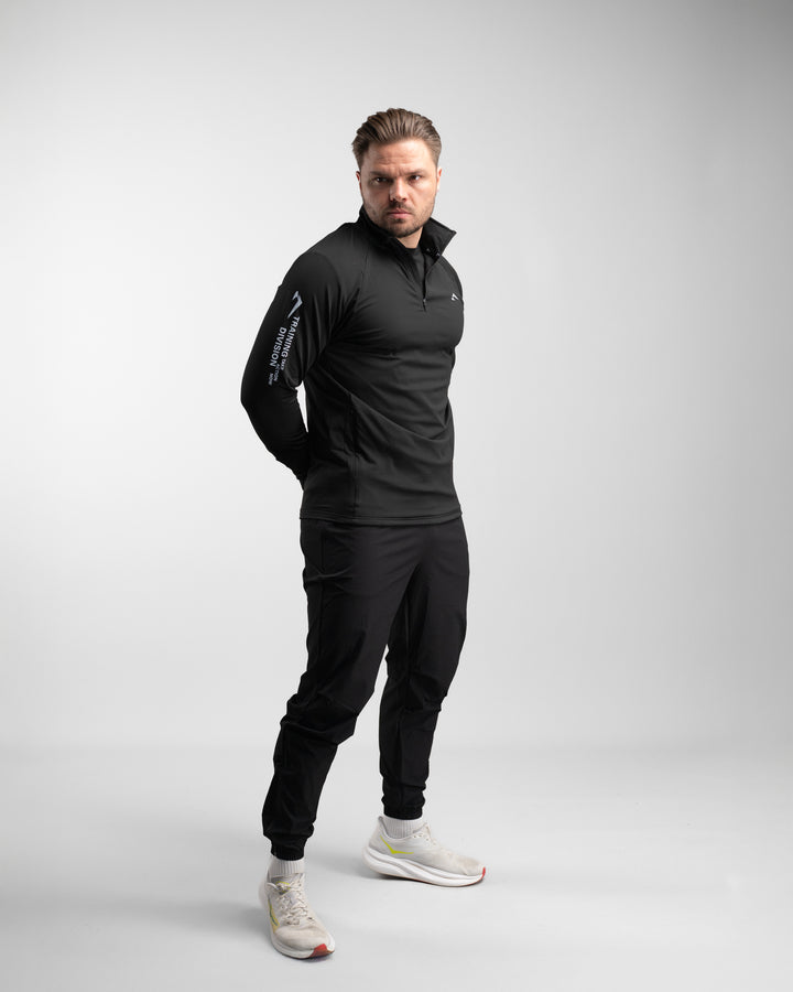 Core Performance Quarter Zip (Black/Grey)