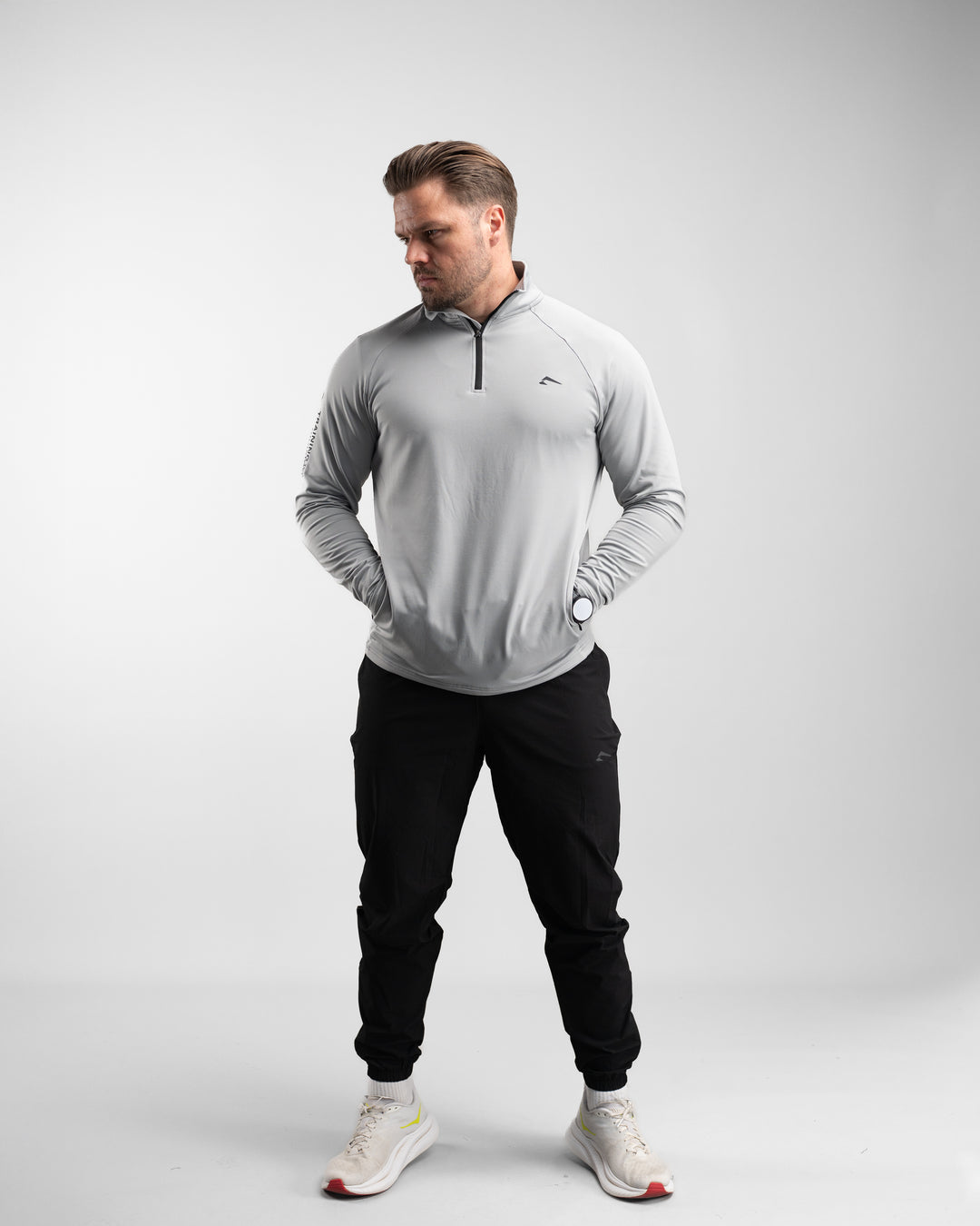 Core Performance Quarter Zip (Light Grey)