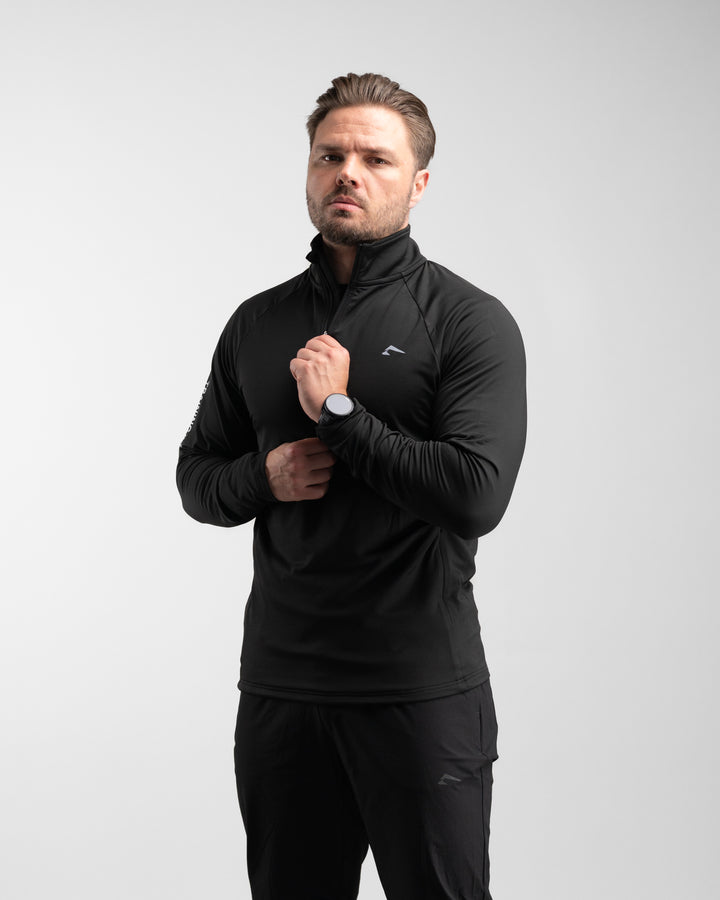 Core Performance Quarter Zip (Black/Grey)