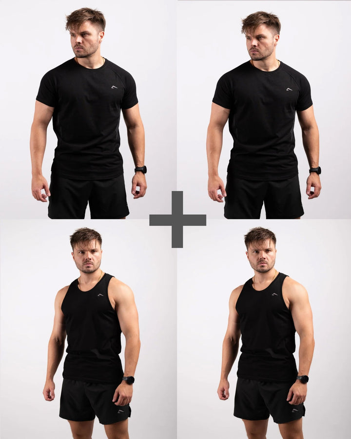 4er Bundle Active Shirt & Tank - Athletic Aesthetics