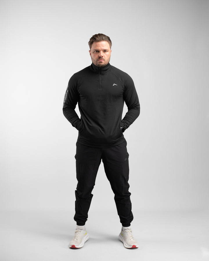 Core Performance Quarter Zip (Black/Grey)