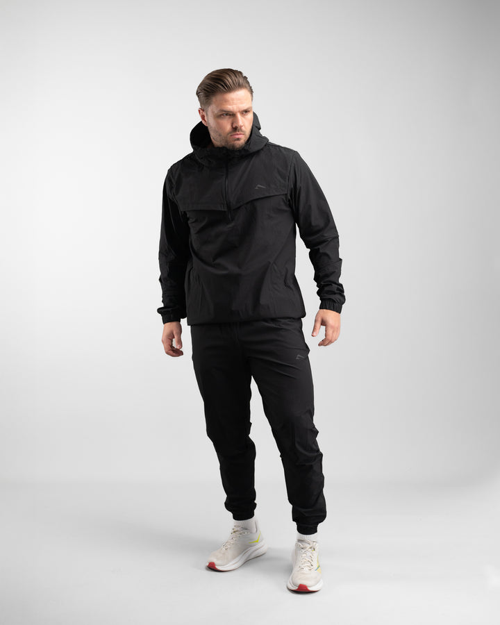 Elite Windbreaker Half Zip (Black)