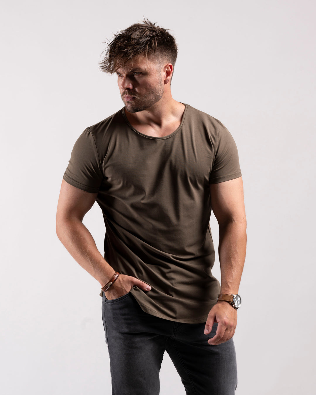 Classic Longline Shirt (Army)