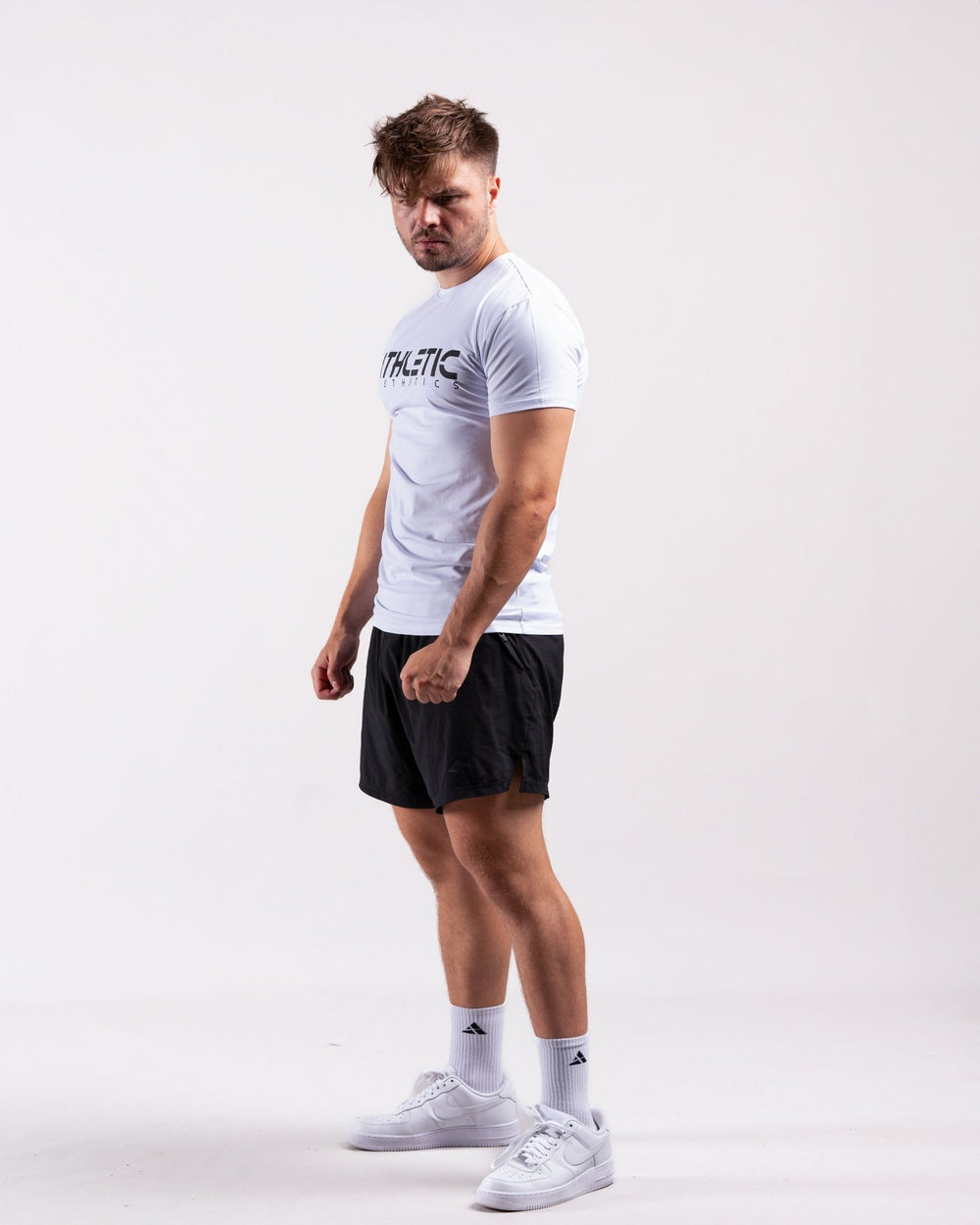 Classic Slim Fit Shirt (White/Black) - Athletic Aesthetics