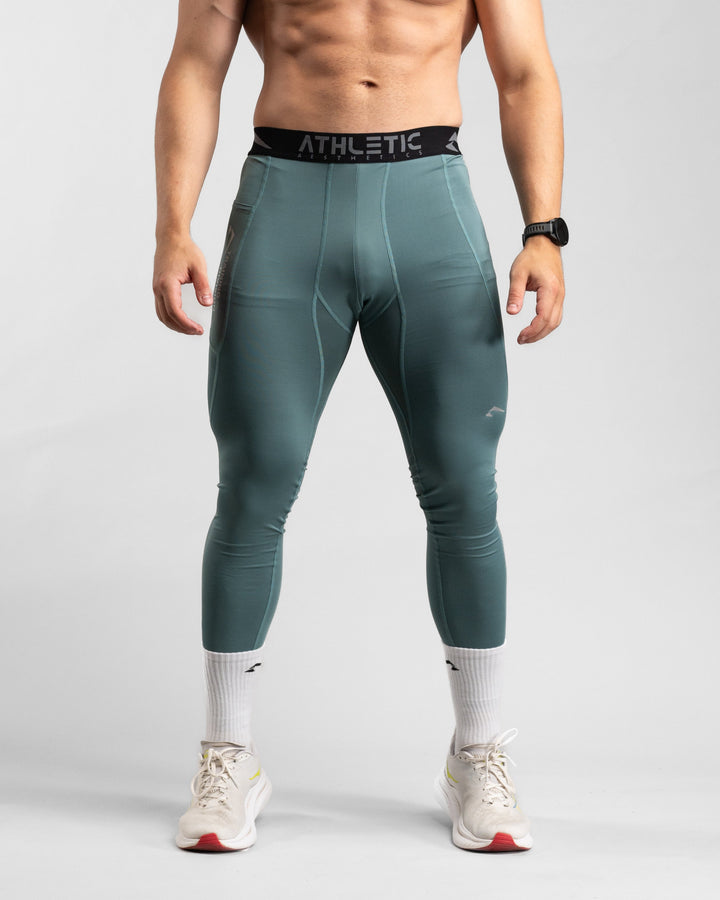 Core Compression Leggings (Arctic Mint) - Athletic Aesthetics