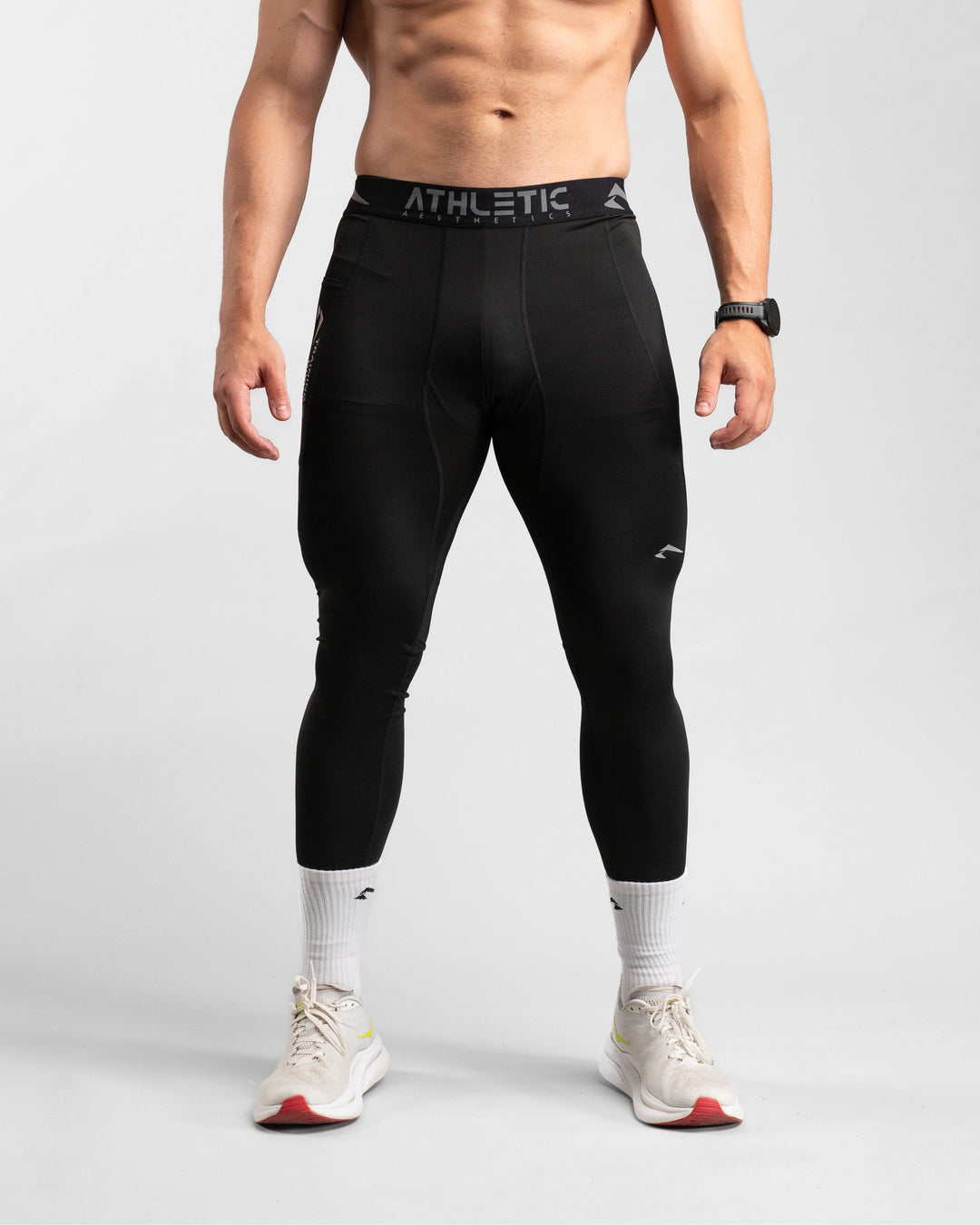 Core Compression Leggings (Black) - Athletic Aesthetics