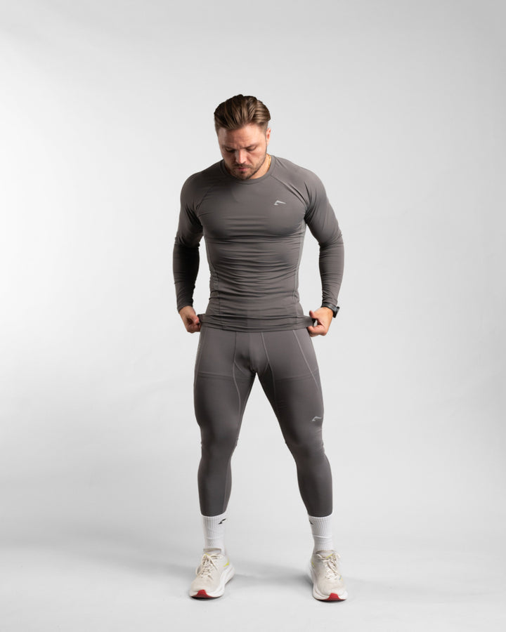 Core Compression Leggings (Clay) - Athletic Aesthetics