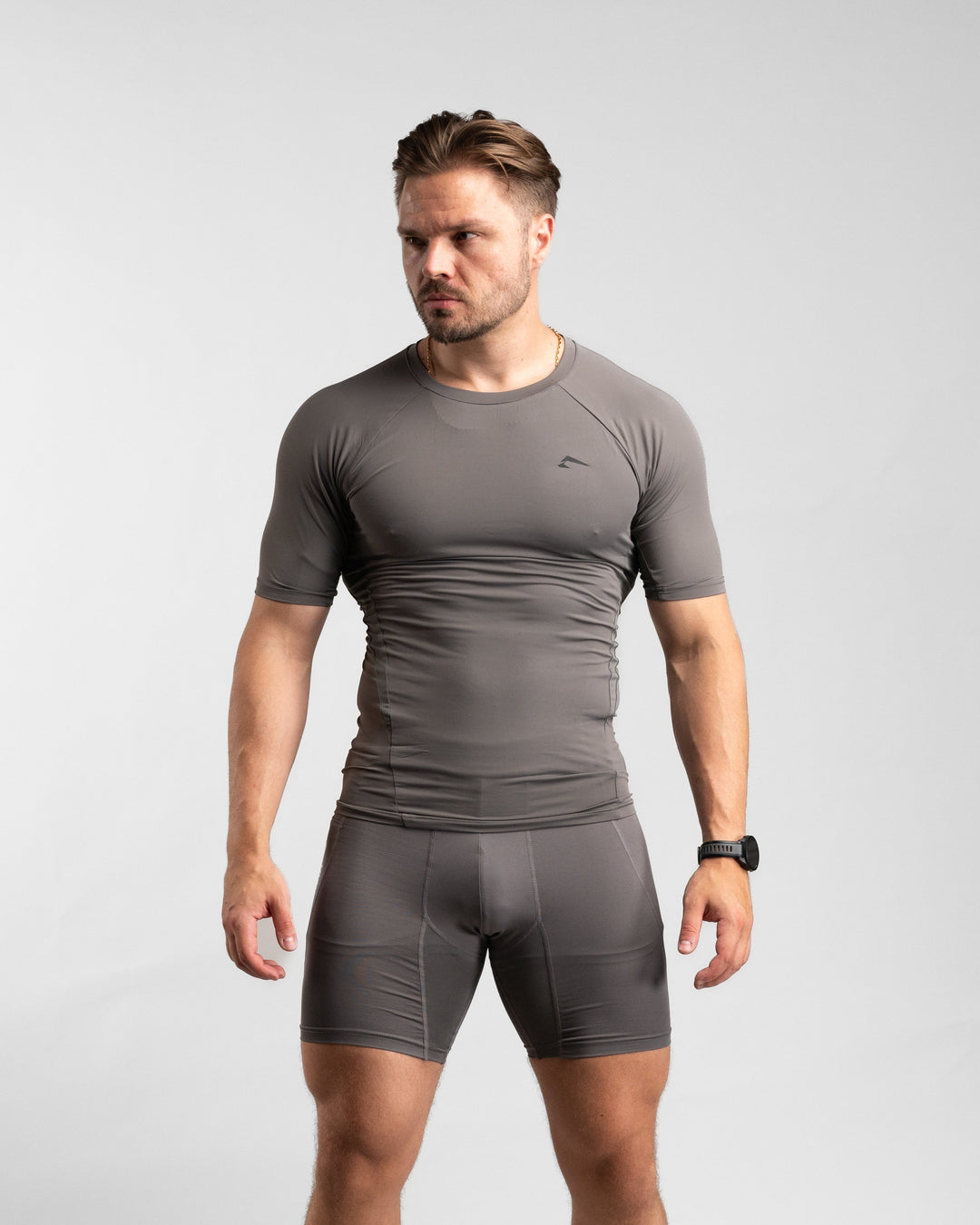 Core Compression Shirt (Clay/Black) - Athletic Aesthetics