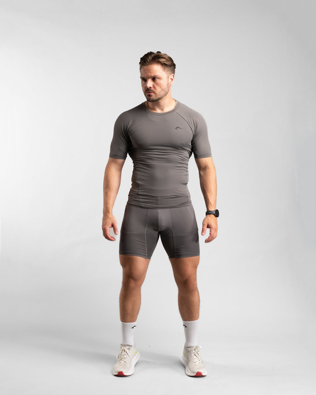 Core Compression Shirt (Clay/Black) - Athletic Aesthetics