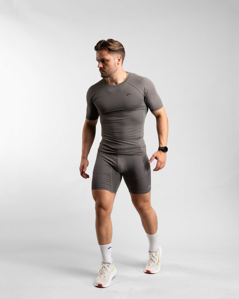 Core Compression Shirt (Clay/Black) - Athletic Aesthetics