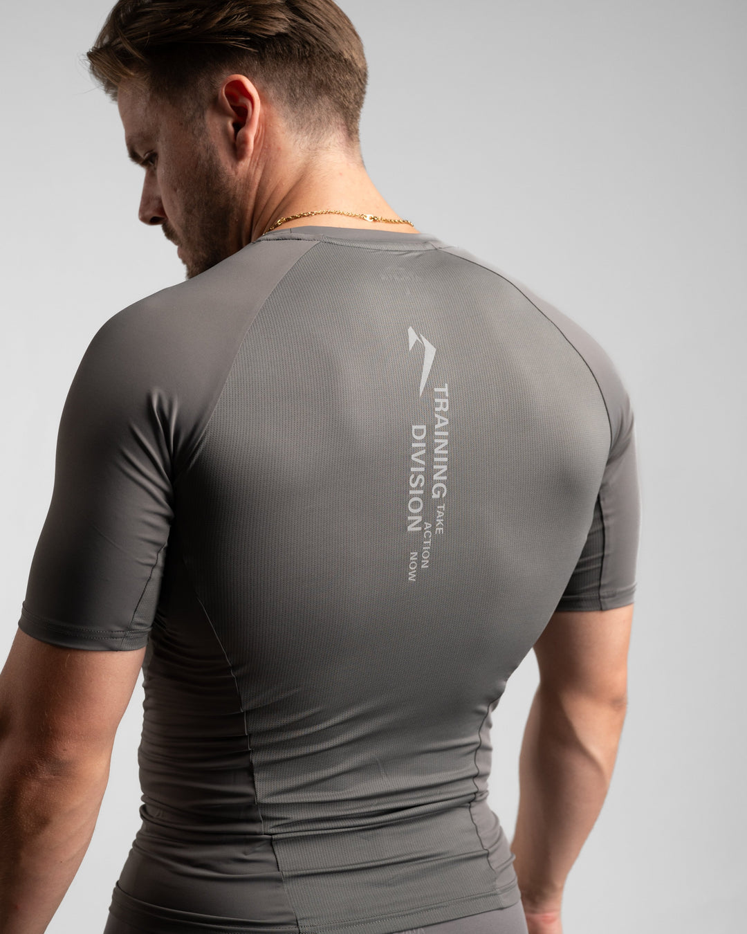 Core Compression Shirt (Clay/Grey) - Athletic Aesthetics