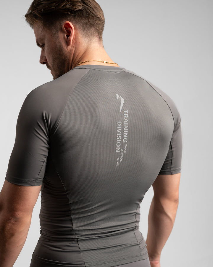 Core Compression Shirt (Clay/Grey) - Athletic Aesthetics