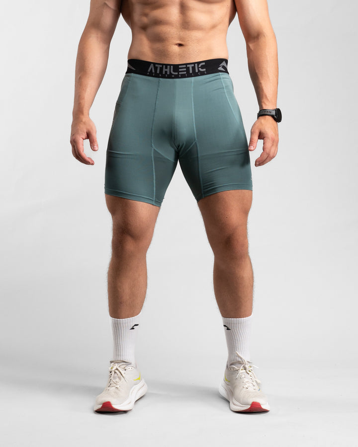 Core Compression Shorts (Arctic Mint) - Athletic Aesthetics
