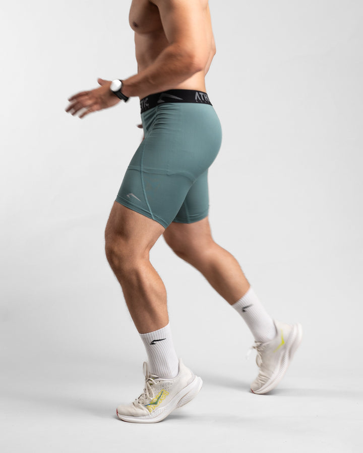 Core Compression Shorts (Arctic Mint) - Athletic Aesthetics