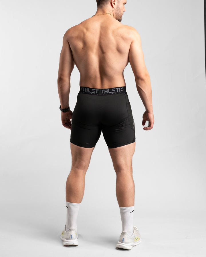 Core Compression Shorts (Black) - Athletic Aesthetics