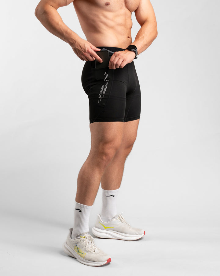Core Compression Shorts (Black) - Athletic Aesthetics