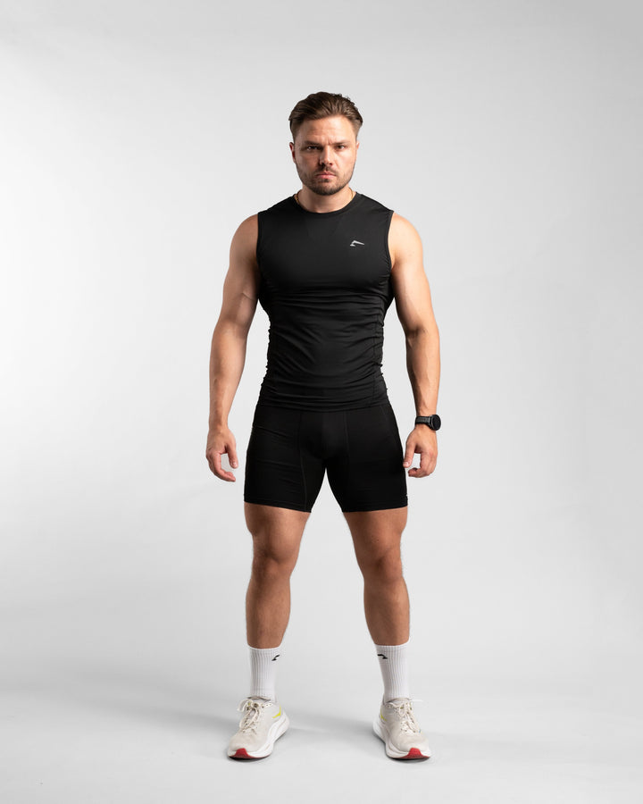 Core Compression Tanktop (Black) - Athletic Aesthetics
