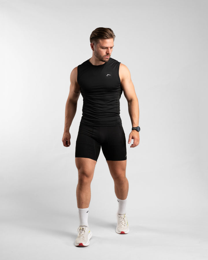 Core Compression Tanktop (Black) - Athletic Aesthetics
