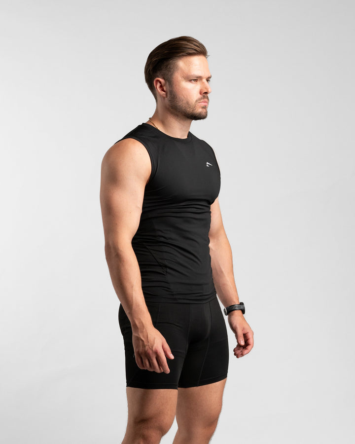 Core Compression Tanktop (Black) - Athletic Aesthetics
