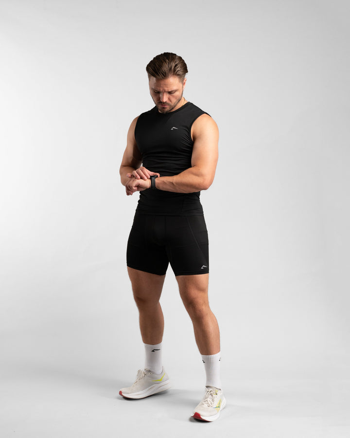 Core Compression Tanktop (Black) - Athletic Aesthetics