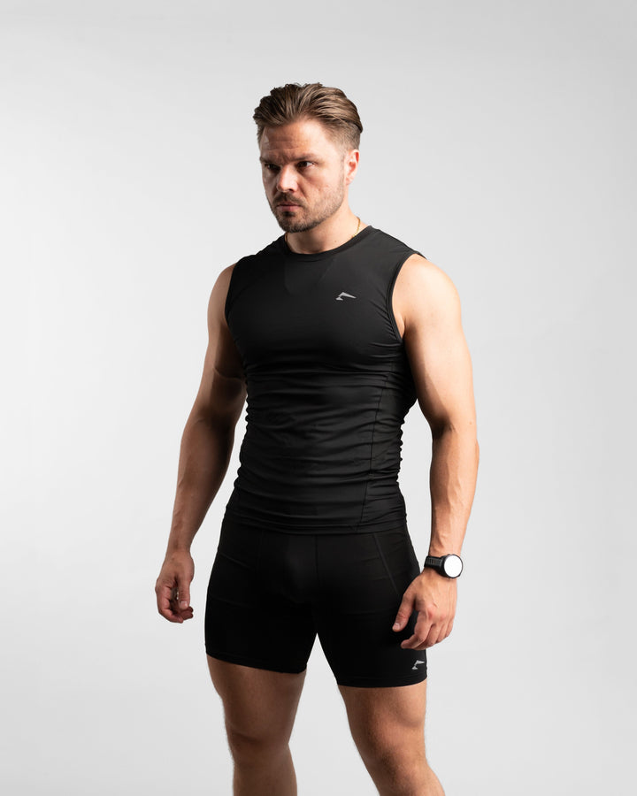 Core Compression Tanktop (Black) - Athletic Aesthetics