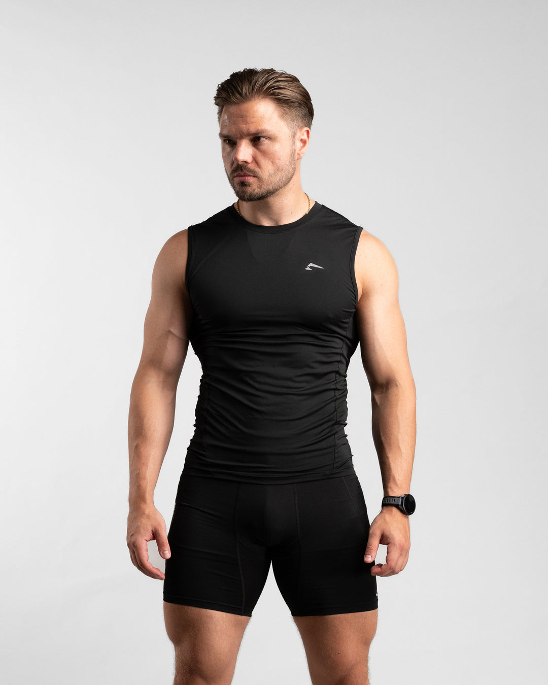 Core Compression Tanktop (Black) - Athletic Aesthetics