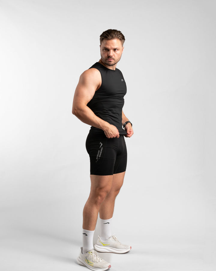 Core Compression Tanktop (Black) - Athletic Aesthetics