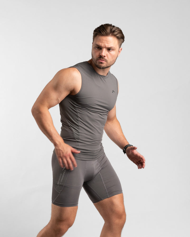 Core Compression Tanktop (Clay/Black) - Athletic Aesthetics