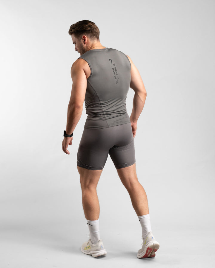 Core Compression Tanktop (Clay/Black) - Athletic Aesthetics