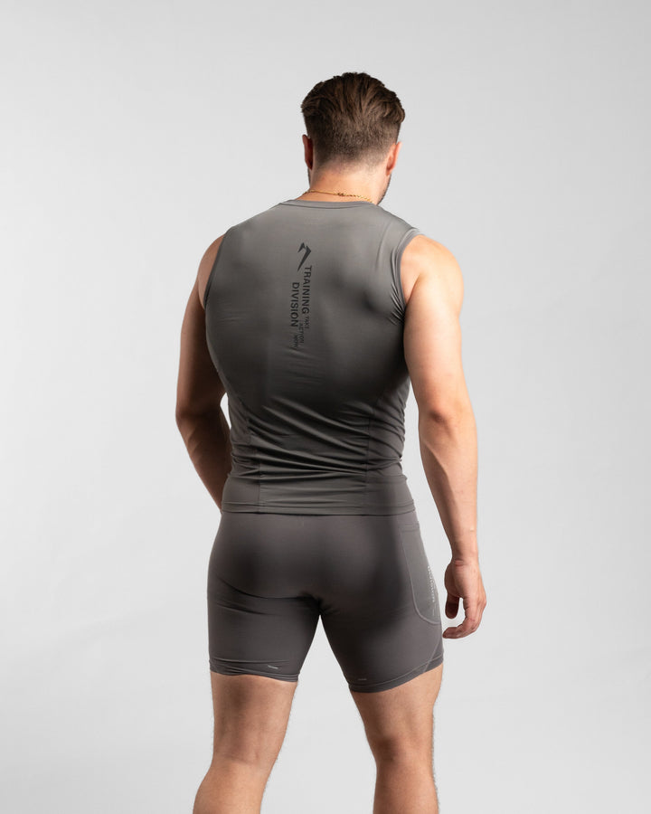 Core Compression Tanktop (Clay/Black) - Athletic Aesthetics