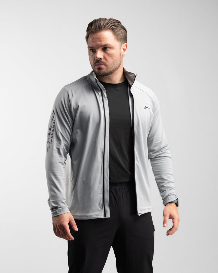 Core Performance Full Zip (Light Grey) - Athletic Aesthetics