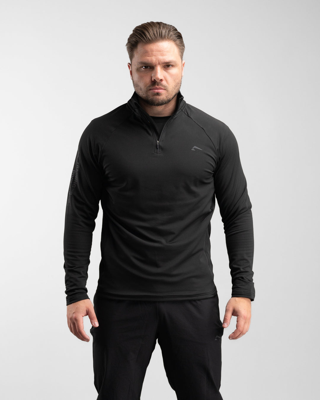 Core Performance Quarter Zip (Black/Black) - Athletic Aesthetics