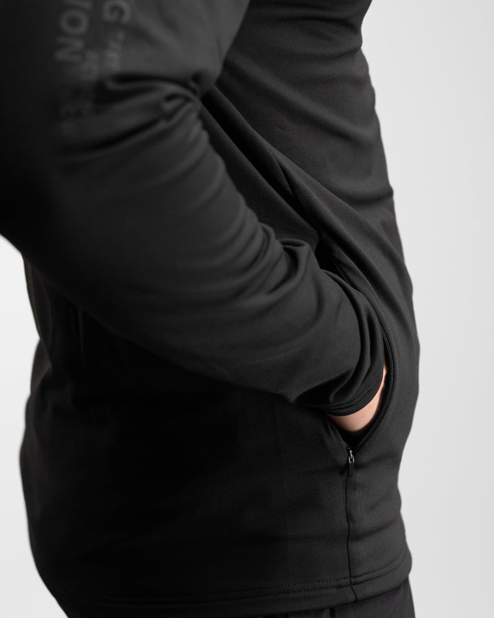 Core Performance Quarter Zip (Black/Black) - Athletic Aesthetics