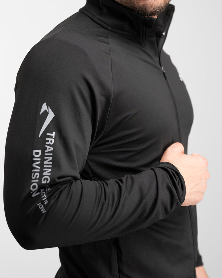 Core Performance Quarter Zip (Black/Grey) - Athletic Aesthetics