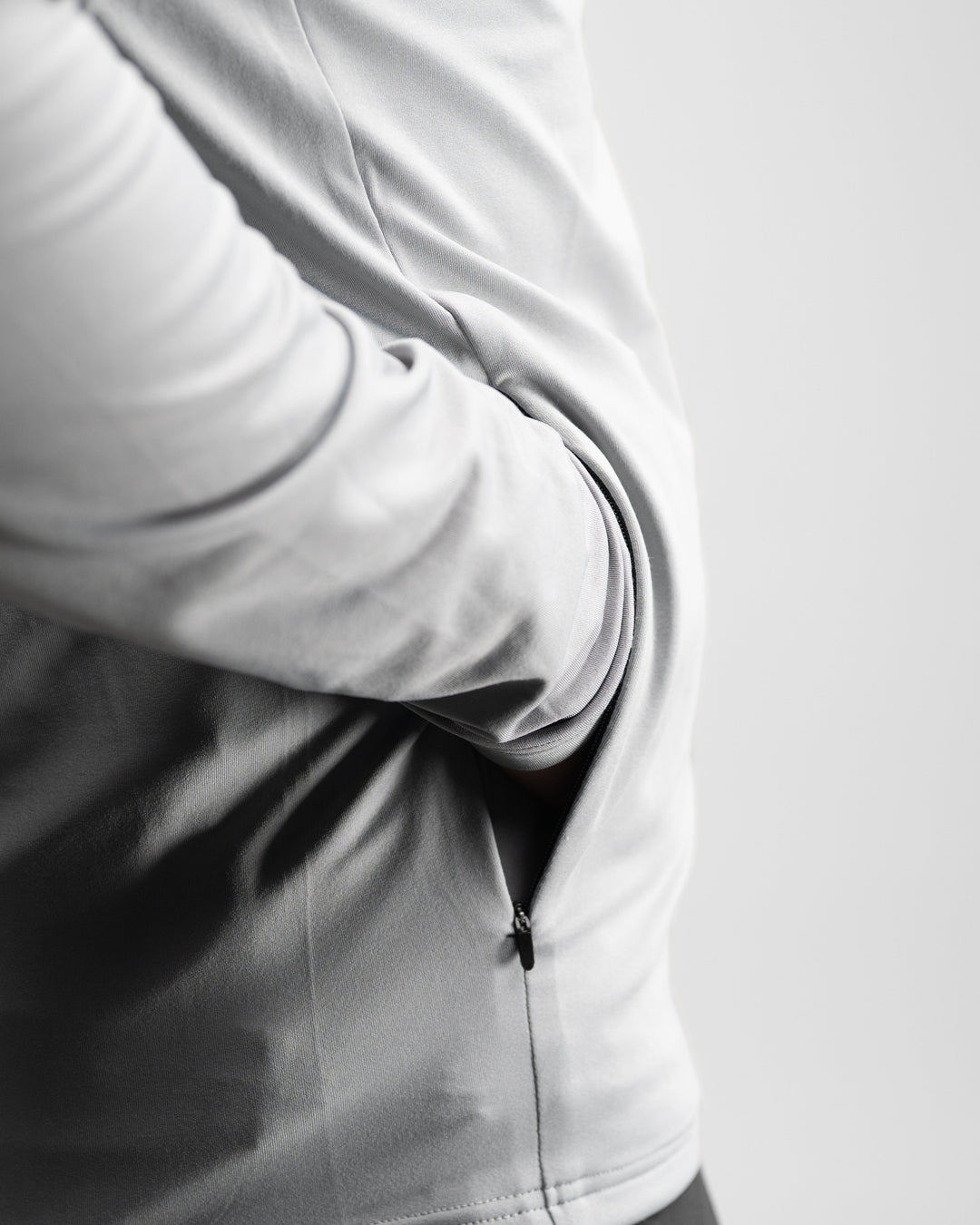 Core Performance Quarter Zip (Light Grey) - Athletic Aesthetics