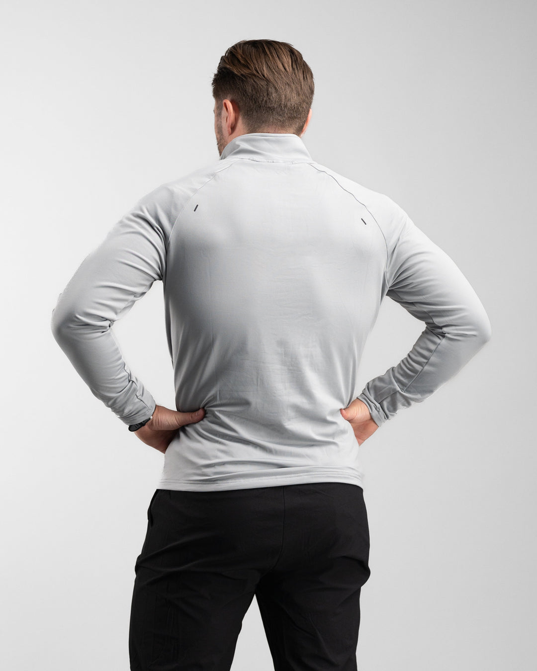 Core Performance Quarter Zip (Light Grey) - Athletic Aesthetics
