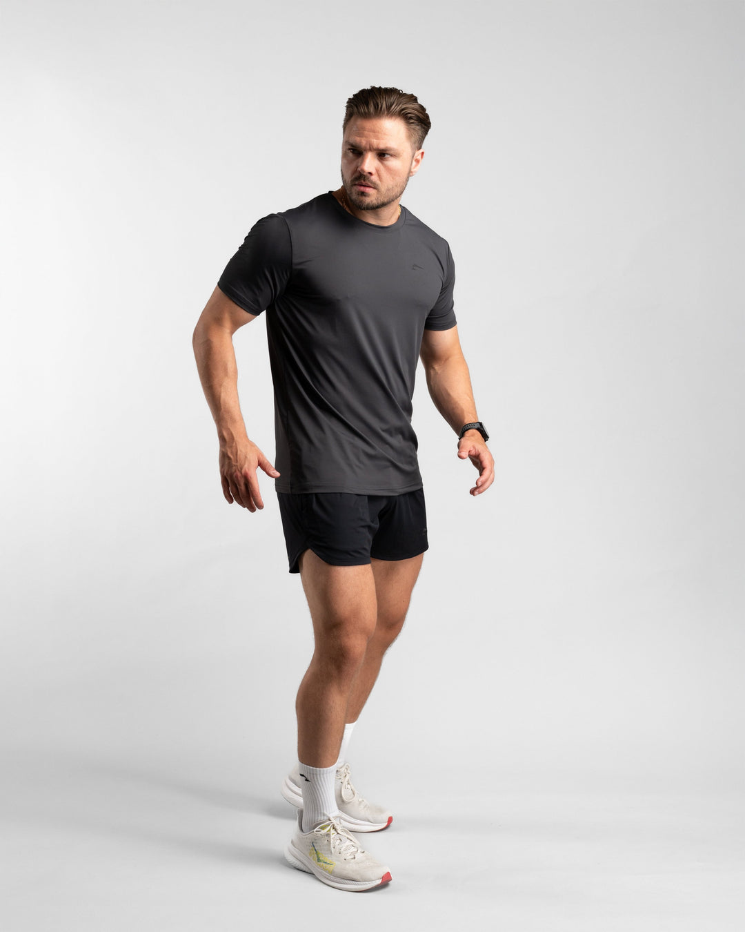 Core Performance T-Shirt (Graphite/Black) - Athletic Aesthetics