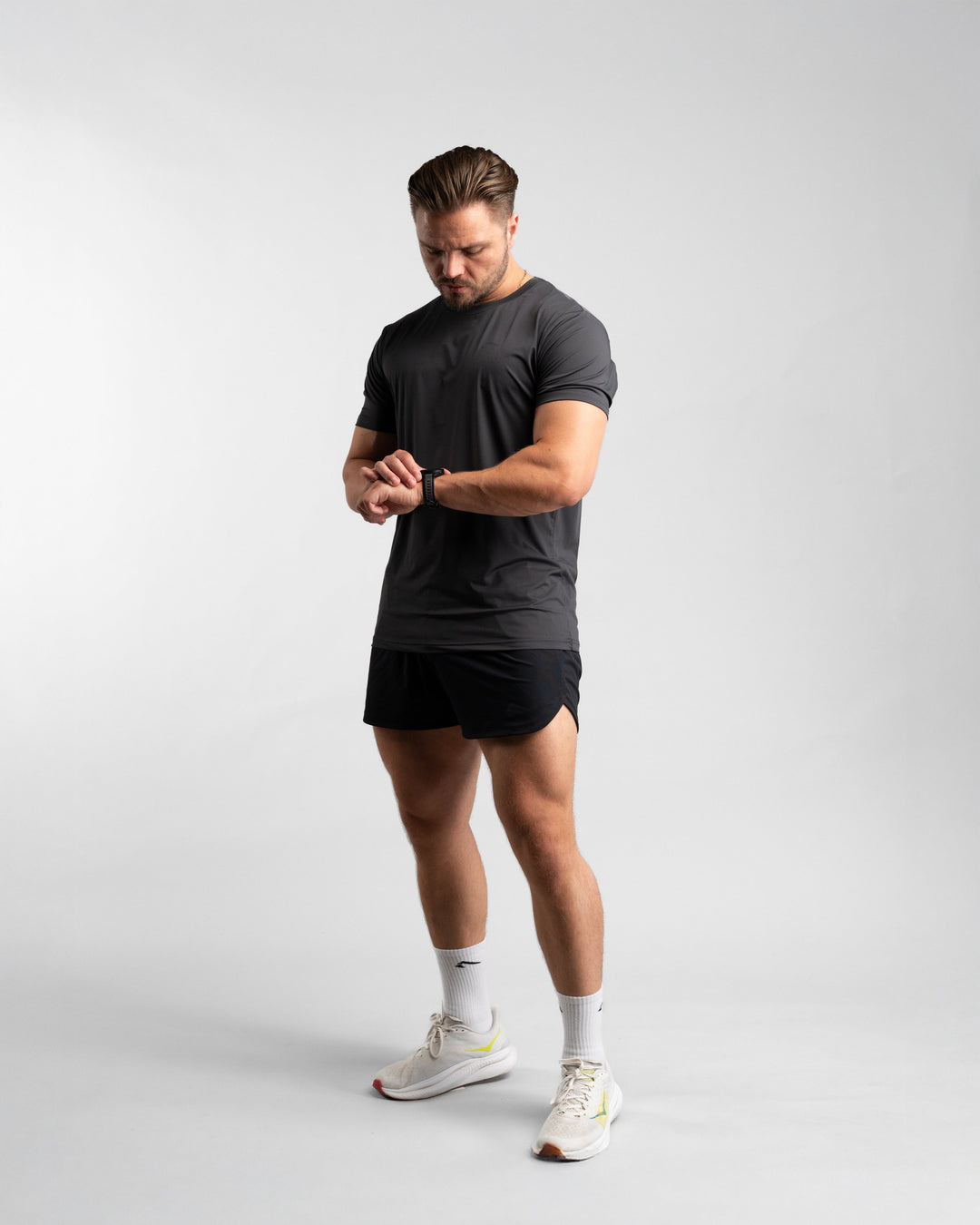 Core Performance T-Shirt (Graphite/Black) - Athletic Aesthetics