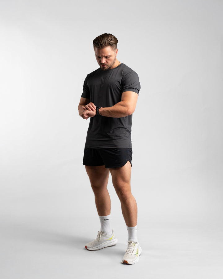 Core Performance T-Shirt (Graphite/Black) - Athletic Aesthetics