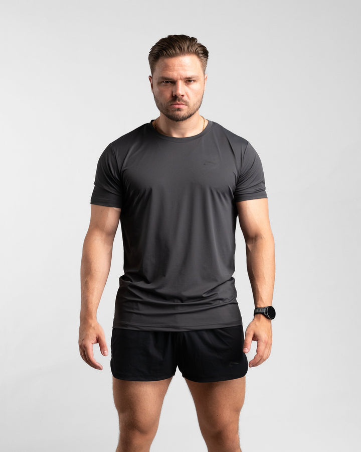 Core Performance T-Shirt (Graphite/Black) - Athletic Aesthetics