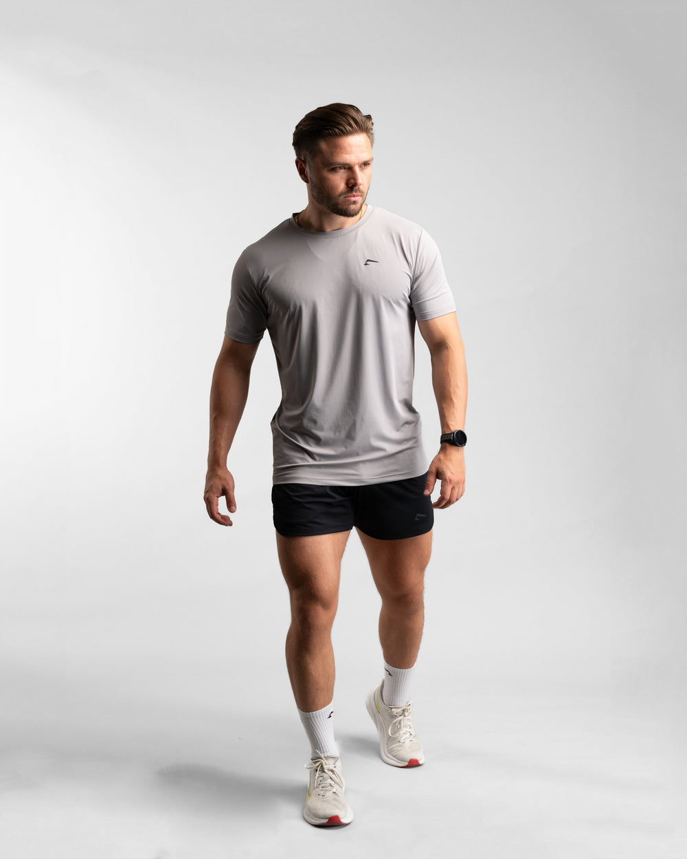 Core Performance T-Shirt (Stone/Black) - Athletic Aesthetics
