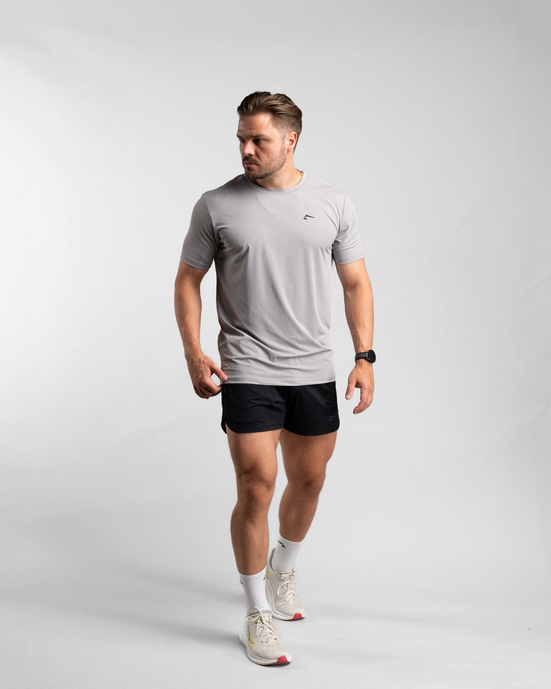Core Performance T-Shirt (Stone/Black) - Athletic Aesthetics