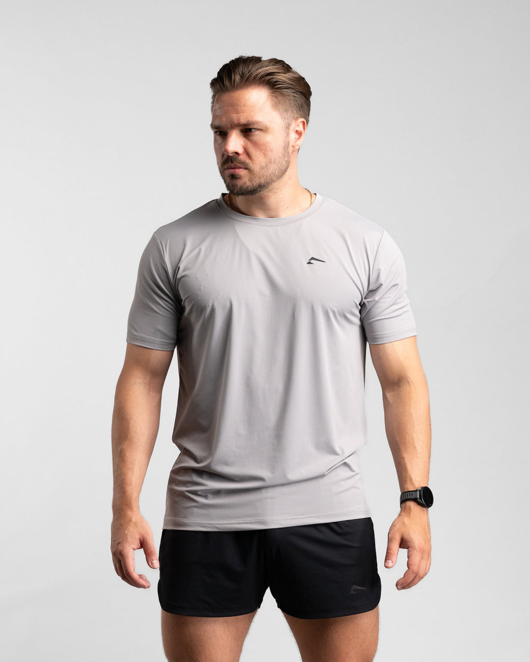 Core Performance T-Shirt (Stone/Black) - Athletic Aesthetics