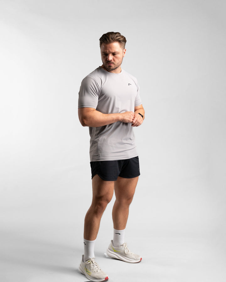 Core Performance T-Shirt (Stone/Black) - Athletic Aesthetics