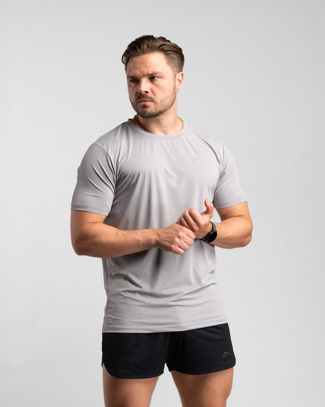 Core Performance T-Shirt (Stone/Grey) - Athletic Aesthetics