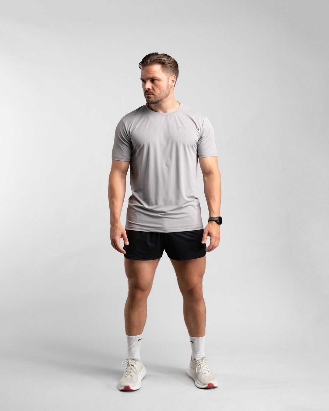 Core Performance T-Shirt (Stone/Grey) - Athletic Aesthetics