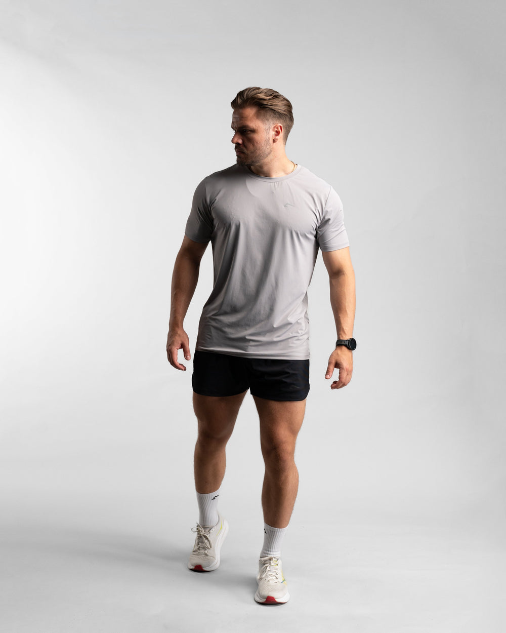 Core Performance T-Shirt (Stone/Grey) - Athletic Aesthetics